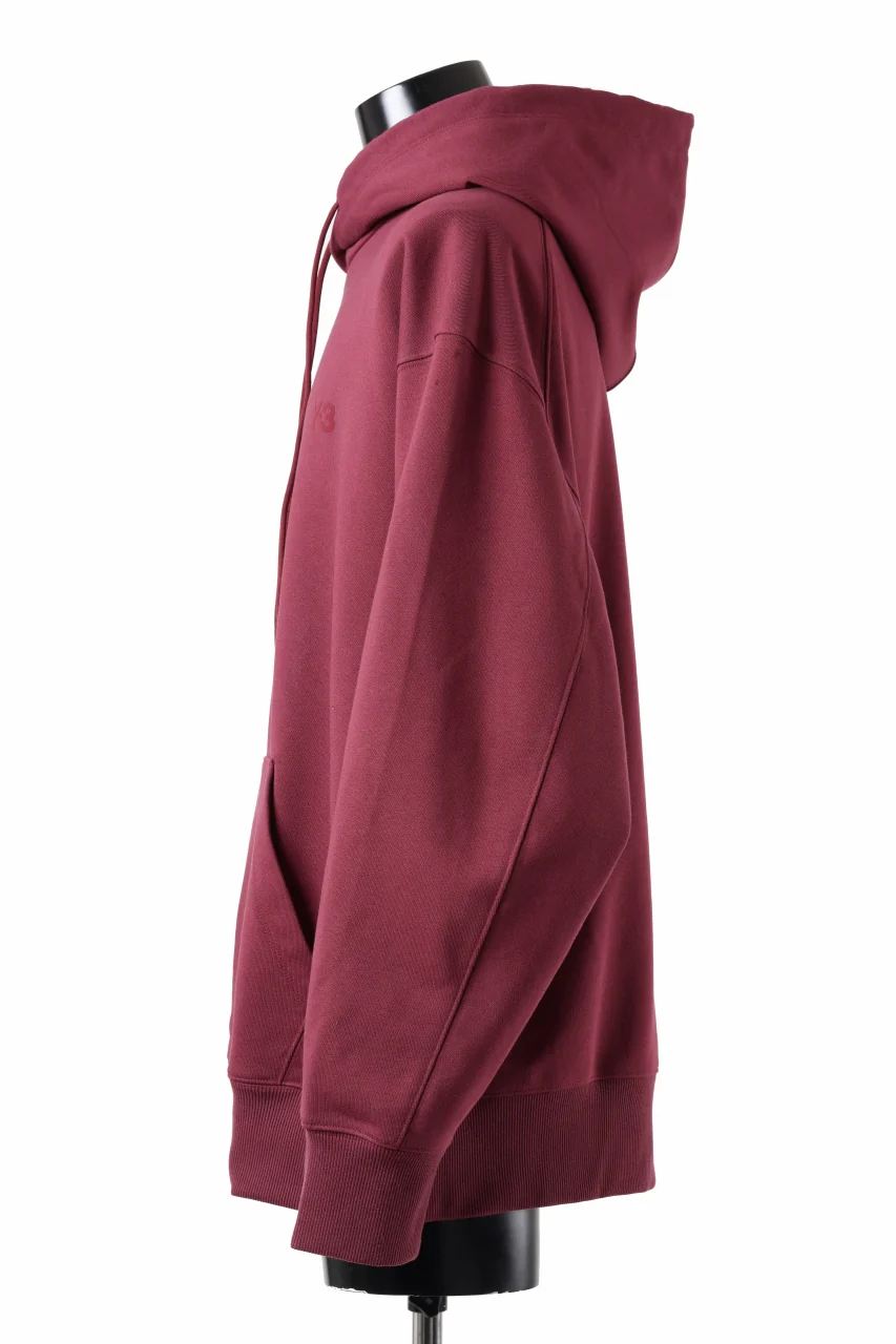 Y-3 Yohji Yamamoto CLASSIC CHEST LOGO LOOSE HOODIE / FRENCH TERRY (SHADOW RED) - Image 3