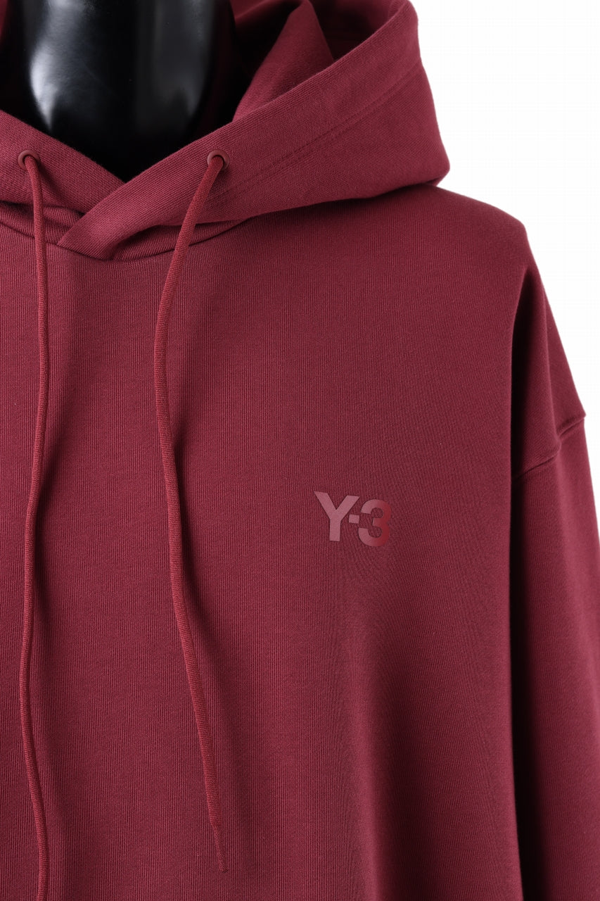 Y-3 Yohji Yamamoto CLASSIC CHEST LOGO LOOSE HOODIE / FRENCH TERRY (SHADOW RED) - Image 5