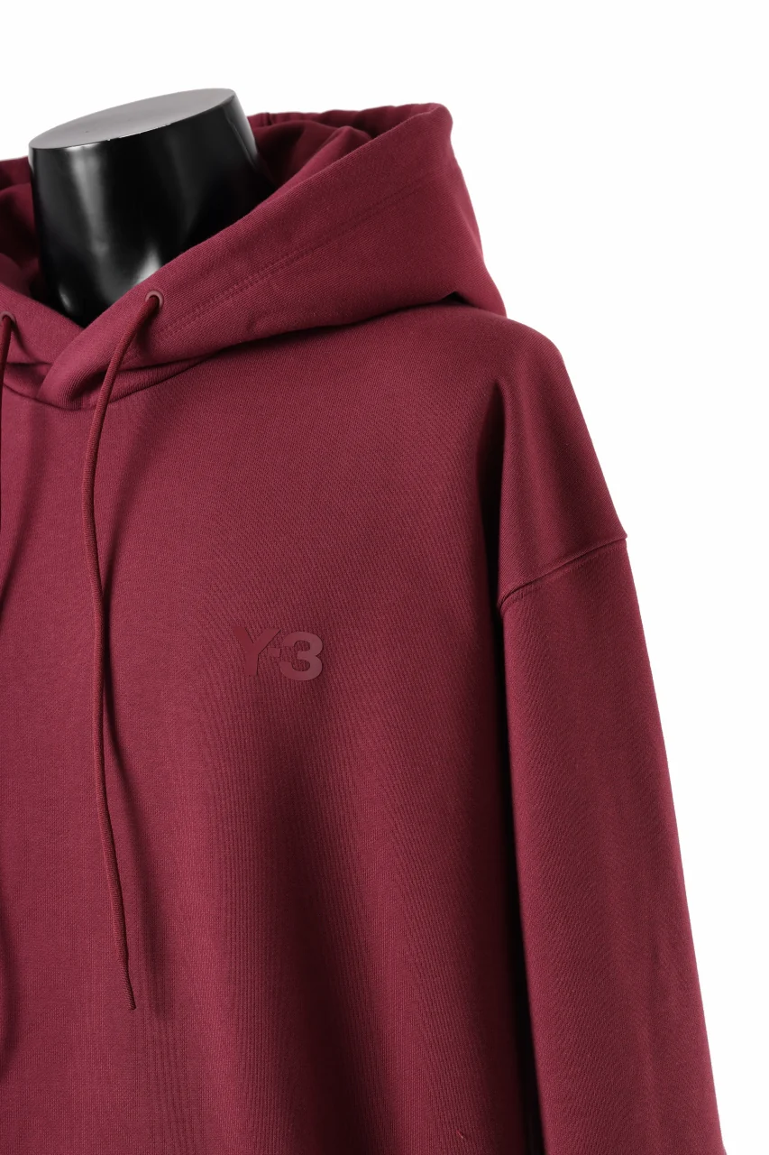 Y-3 Yohji Yamamoto CLASSIC CHEST LOGO LOOSE HOODIE / FRENCH TERRY (SHADOW RED) - Image 6
