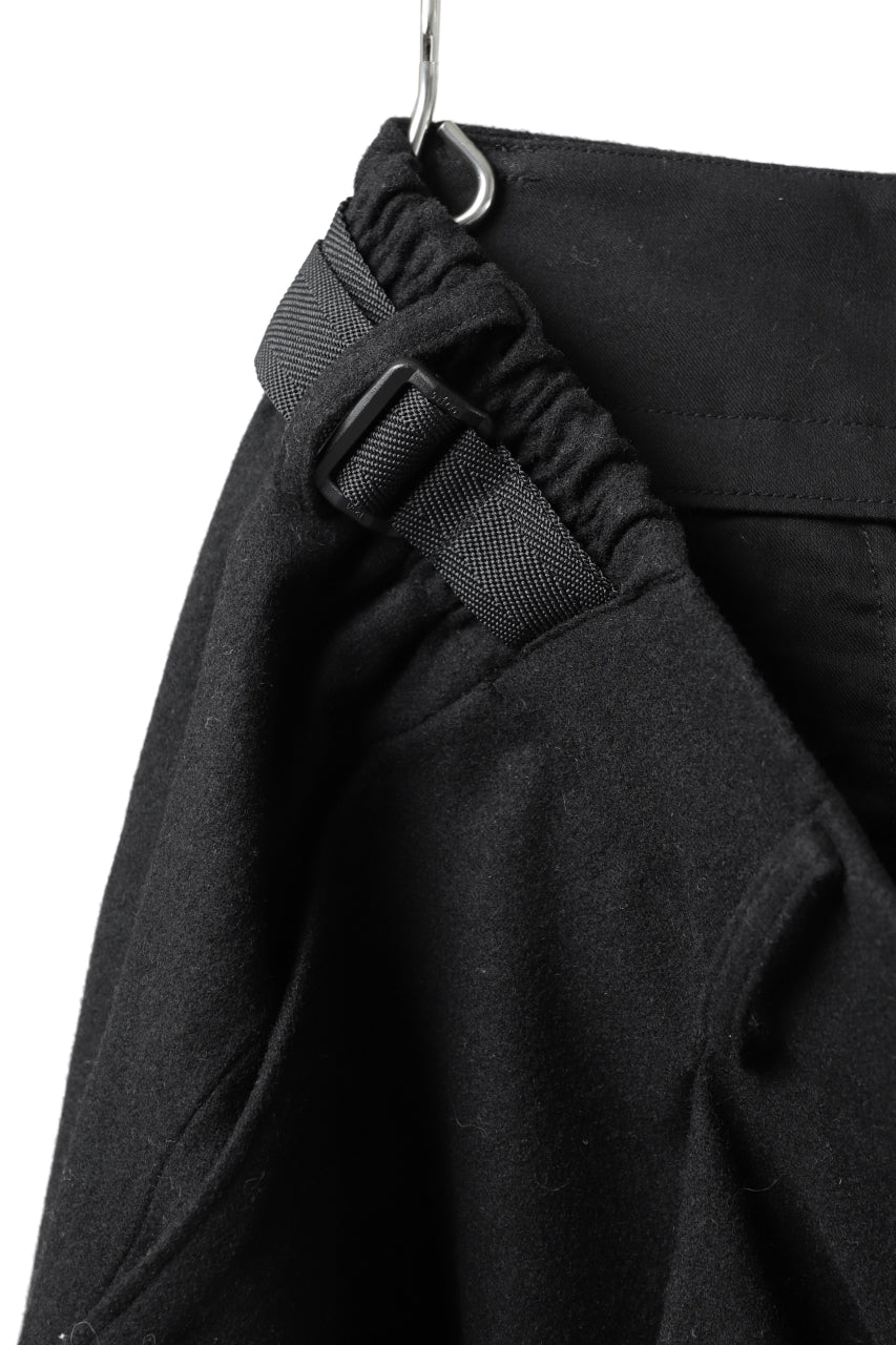 Y-3 Yohji Yamamoto CLASSIC CUFF PANTS / WOOL FLANNEL (BLACK) - Image 11