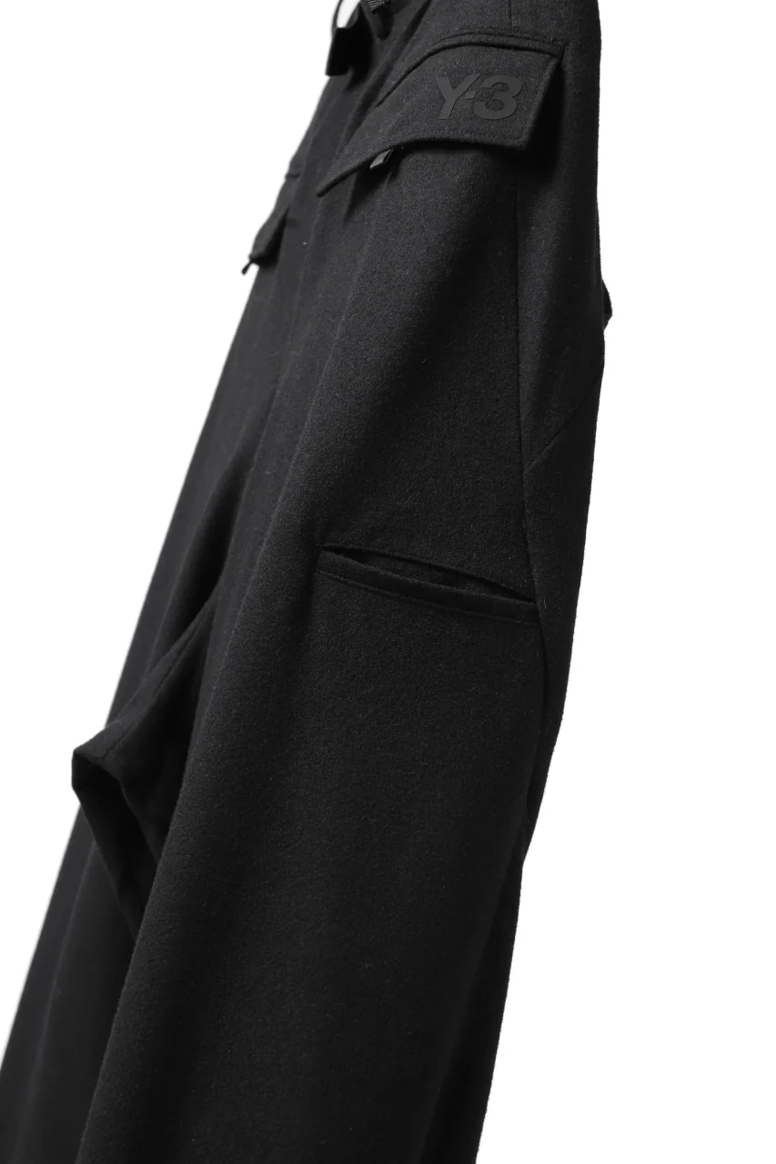 Y-3 Yohji Yamamoto CLASSIC CUFF PANTS / WOOL FLANNEL (BLACK) - Image 18