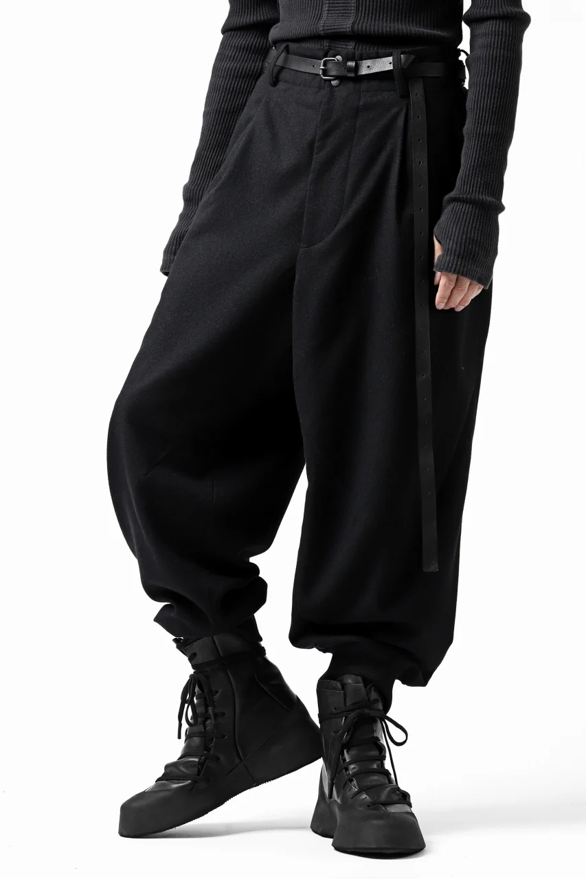 Y-3 Yohji Yamamoto CLASSIC CUFF PANTS / WOOL FLANNEL (BLACK) - Image 21