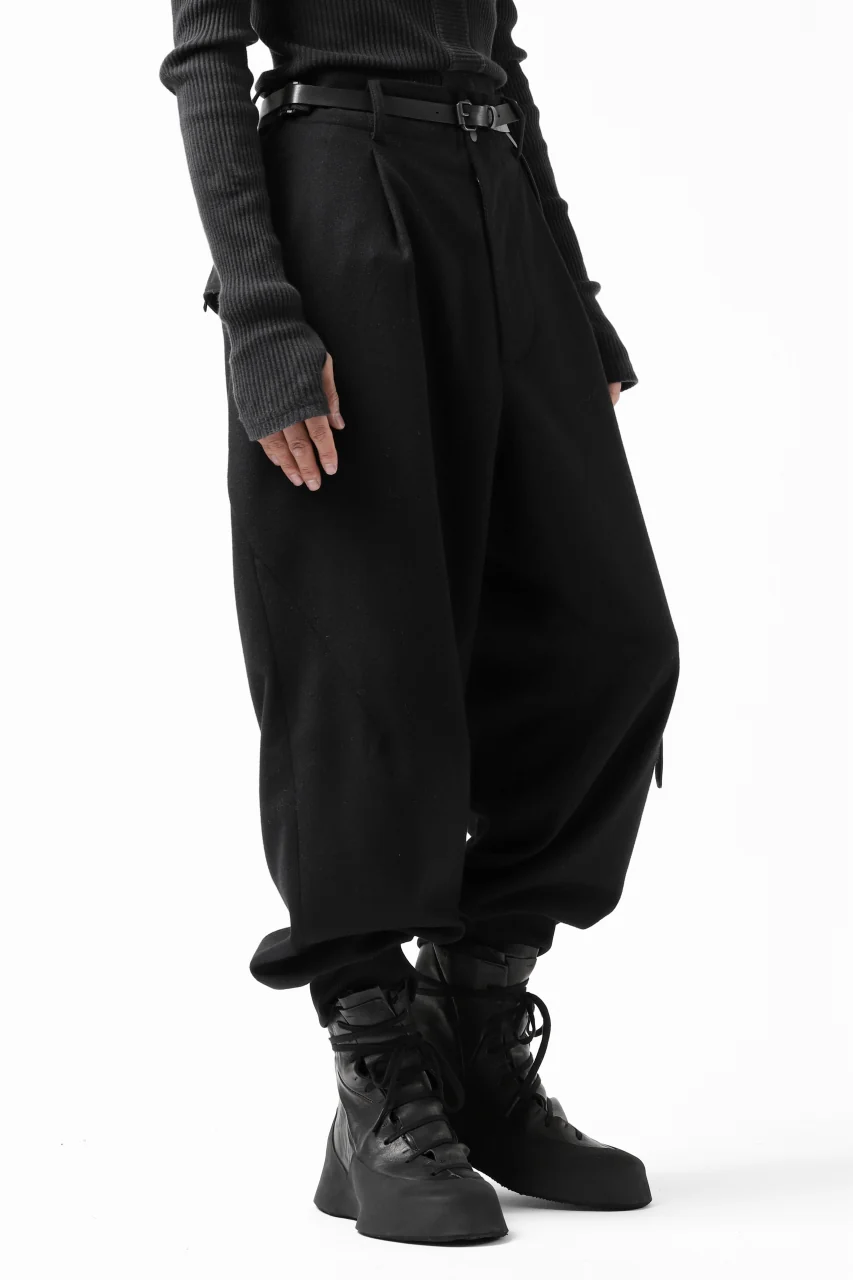Y-3 Yohji Yamamoto CLASSIC CUFF PANTS / WOOL FLANNEL (BLACK) - Image 23