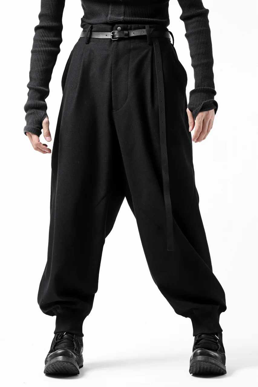 Y-3 Yohji Yamamoto CLASSIC CUFF PANTS / WOOL FLANNEL (BLACK) - Image 25