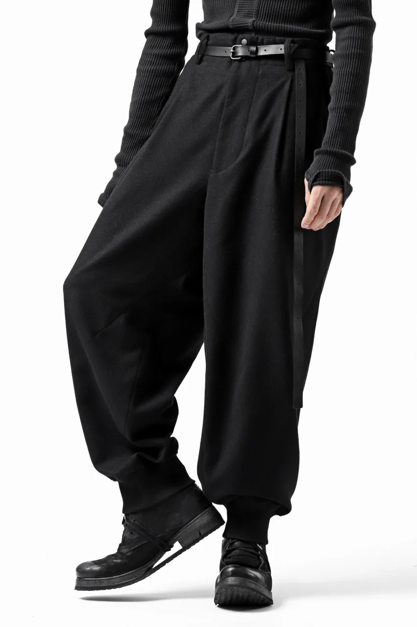Y-3 Yohji Yamamoto CLASSIC CUFF PANTS / WOOL FLANNEL (BLACK) - Image 26