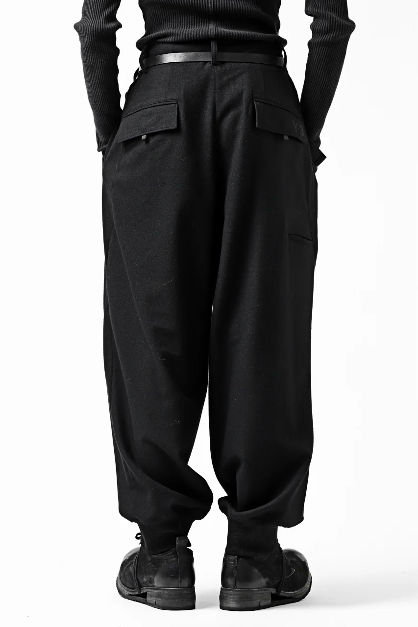 Y-3 Yohji Yamamoto CLASSIC CUFF PANTS / WOOL FLANNEL (BLACK) - Image 27