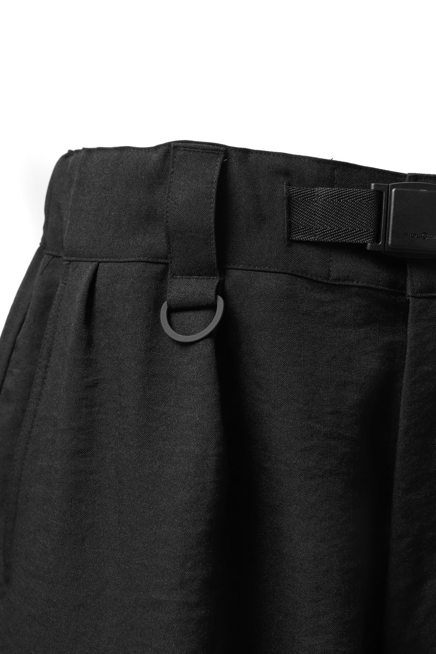 Y-3 Yohji Yamamoto CLASSIC TAILOR SHORT PANTS / POLY TWILL (BLACK) - Image 12