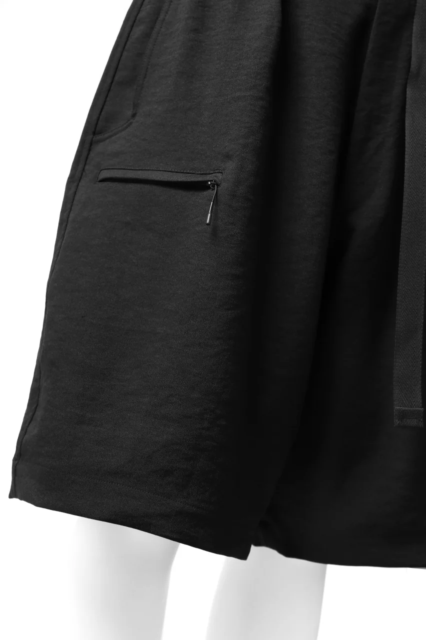 Y-3 Yohji Yamamoto CLASSIC TAILOR SHORT PANTS / POLY TWILL (BLACK) - Image 13