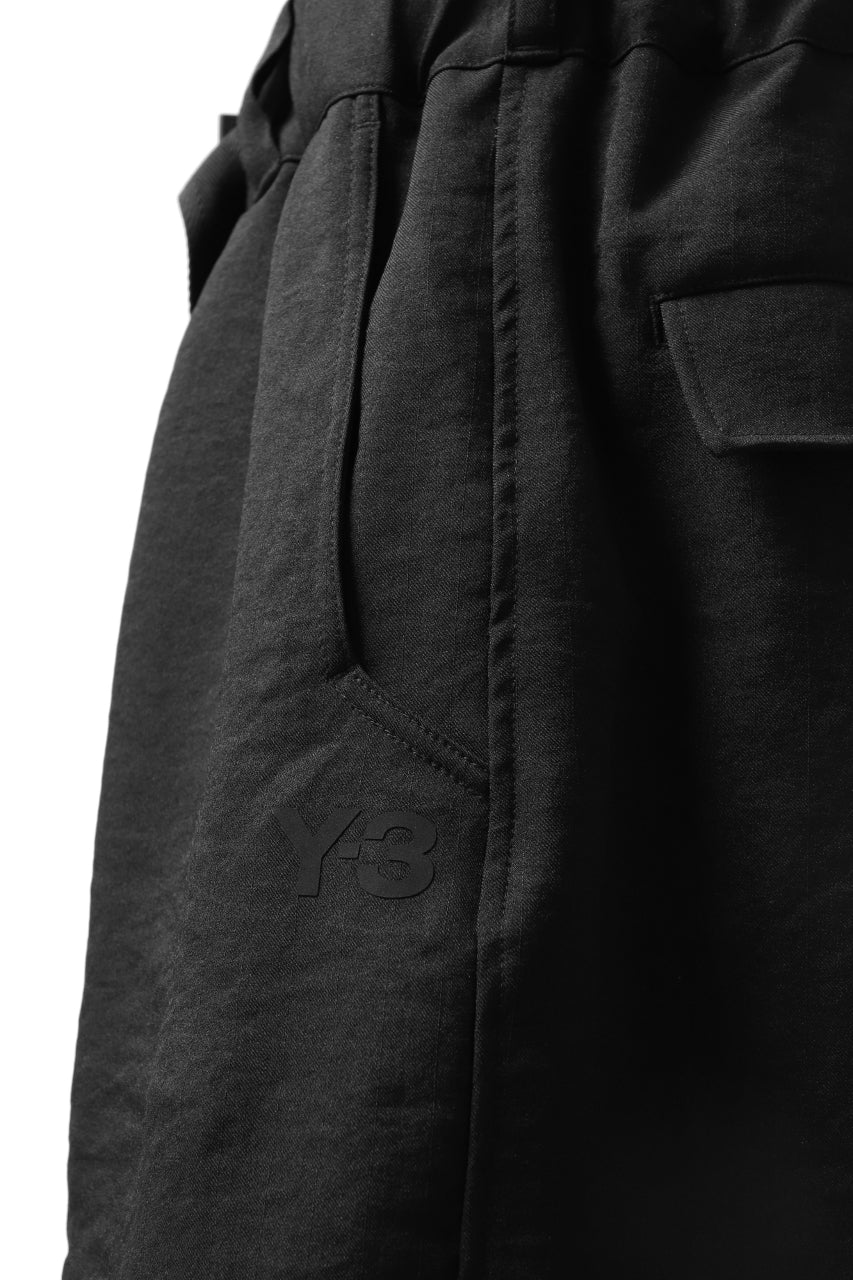Y-3 Yohji Yamamoto CLASSIC TAILOR SHORT PANTS / POLY TWILL (BLACK) - Image 15