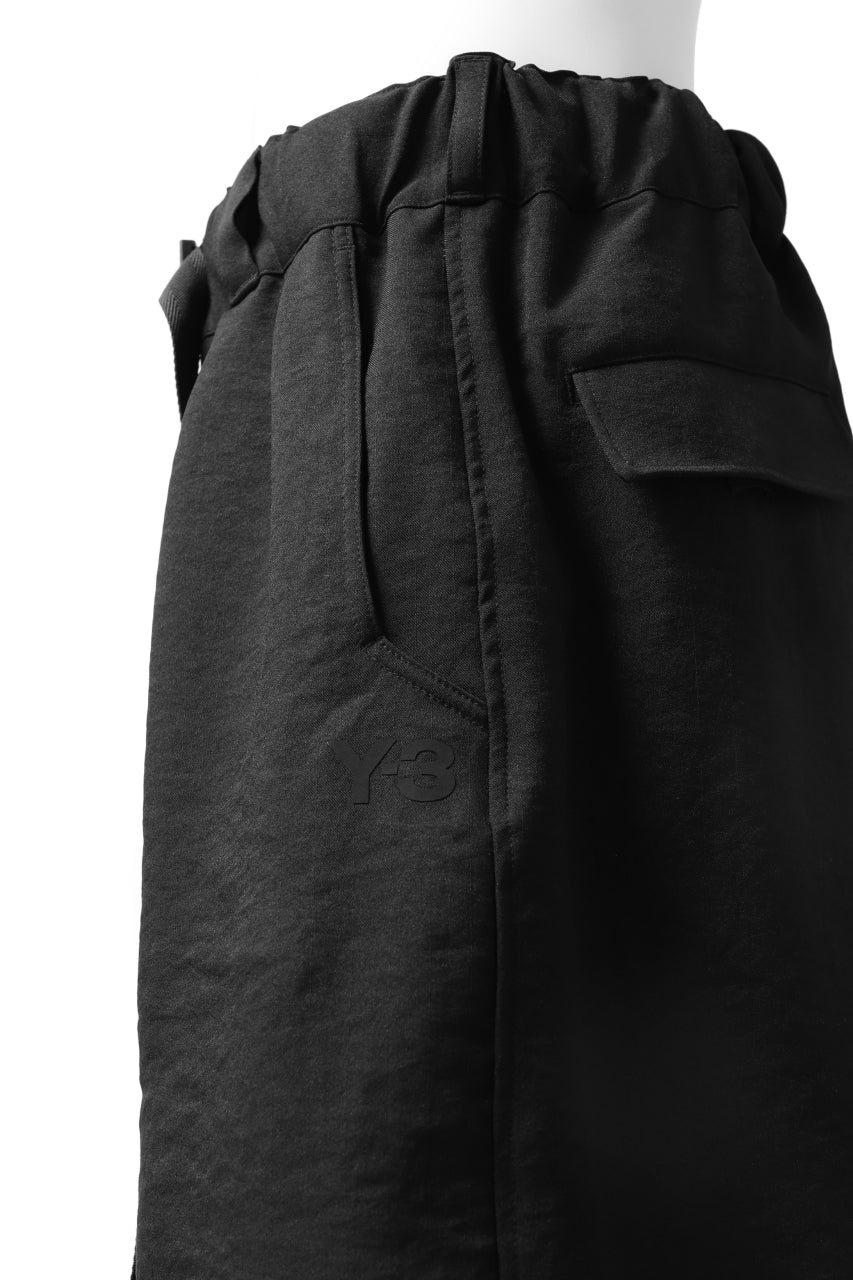 Y-3 Yohji Yamamoto CLASSIC TAILOR SHORT PANTS / POLY TWILL (BLACK) - Image 18