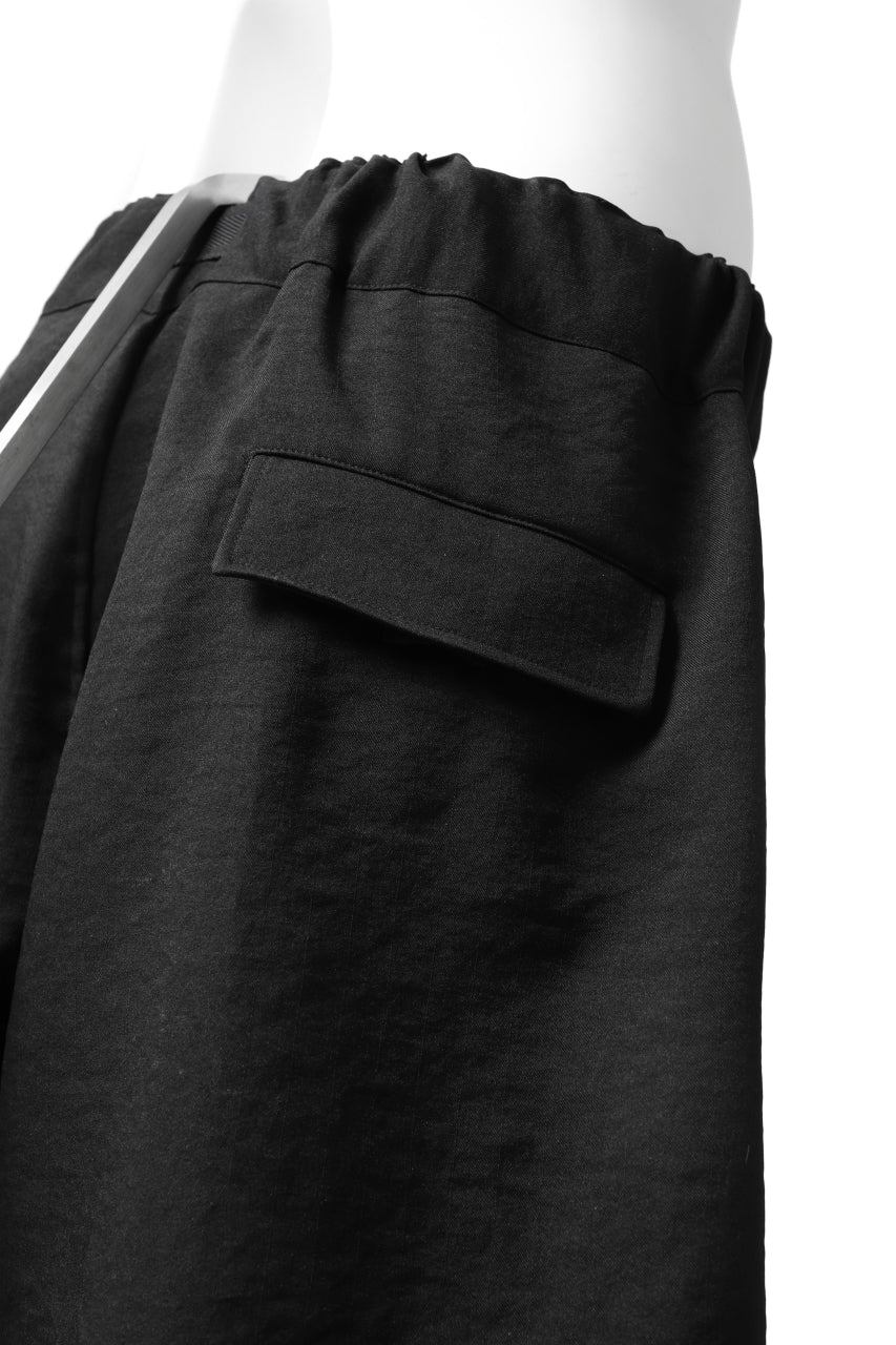 Y-3 Yohji Yamamoto CLASSIC TAILOR SHORT PANTS / POLY TWILL (BLACK) - Image 19
