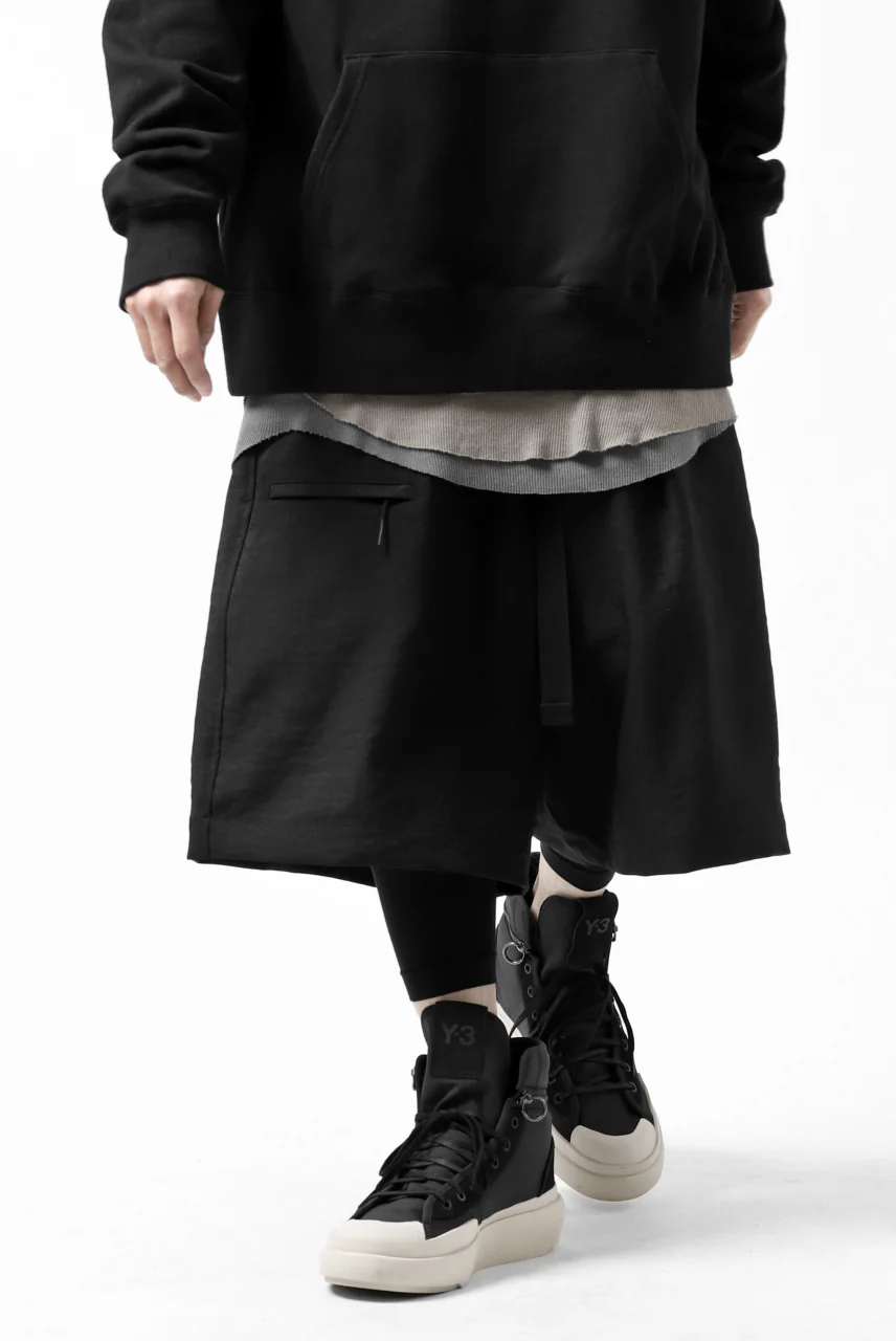 Y-3 Yohji Yamamoto CLASSIC TAILOR SHORT PANTS / POLY TWILL (BLACK) - Image 21