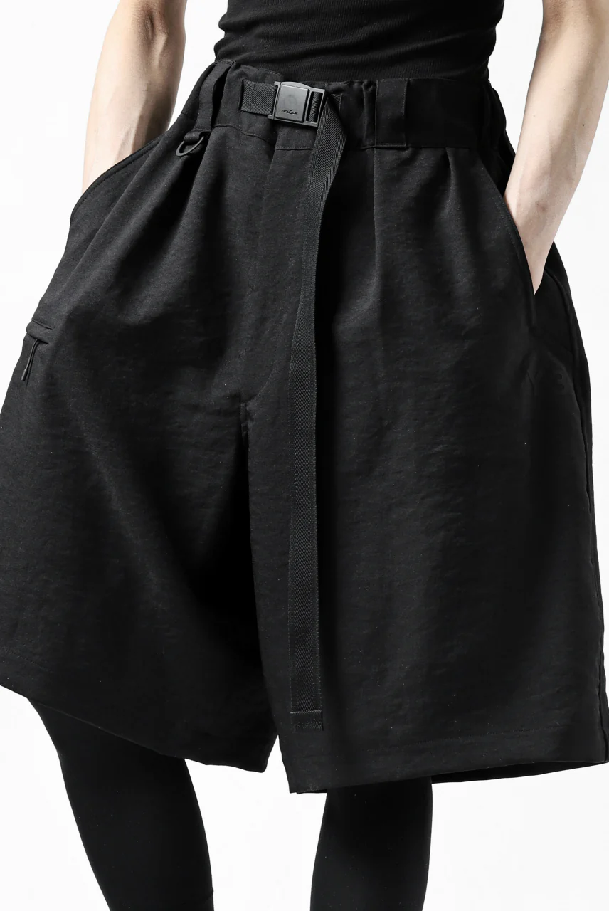 Y-3 Yohji Yamamoto CLASSIC TAILOR SHORT PANTS / POLY TWILL (BLACK) - Image 22