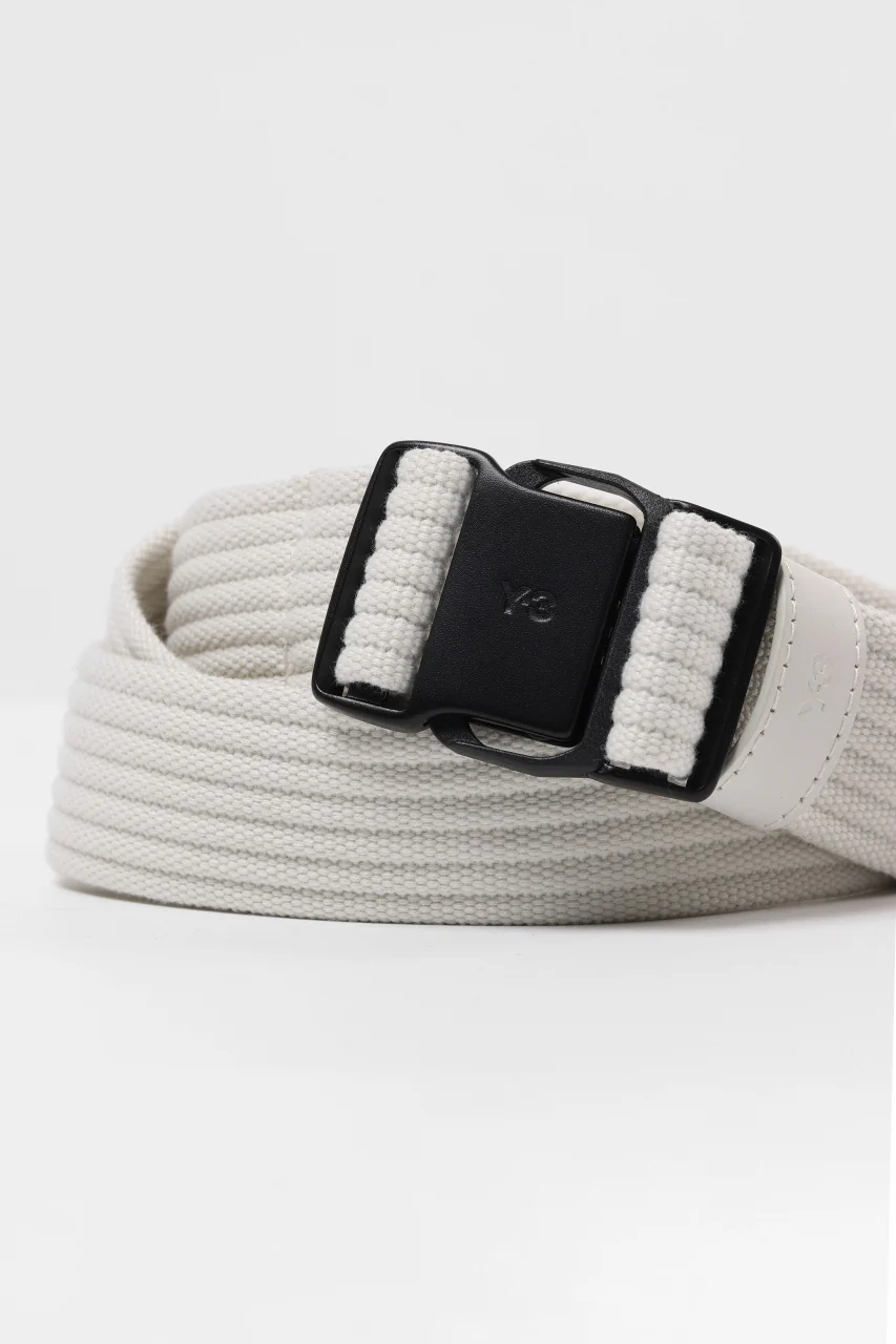 Y-3 Yohji Yamamoto CLASSIC LOGO BELT (WHITE) - Image 6