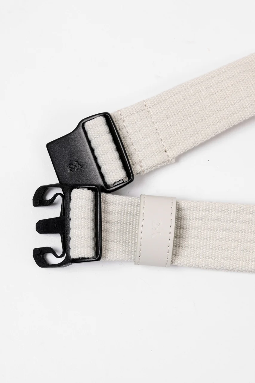 Y-3 Yohji Yamamoto CLASSIC LOGO BELT (WHITE) - Image 8
