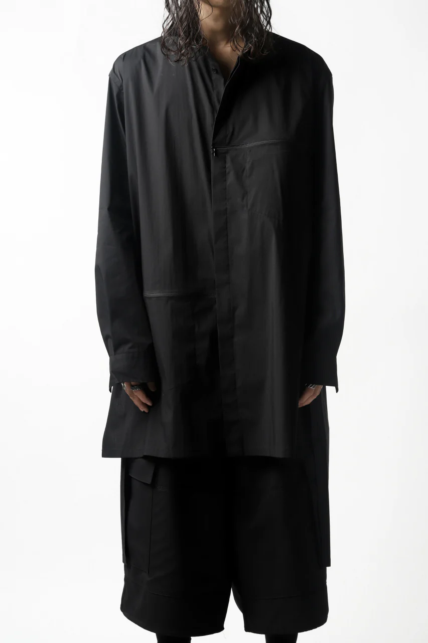 Y-3 Yohji Yamamoto CLASSIC LONG BACK STEP SHIRT (BLACK) - Image 12