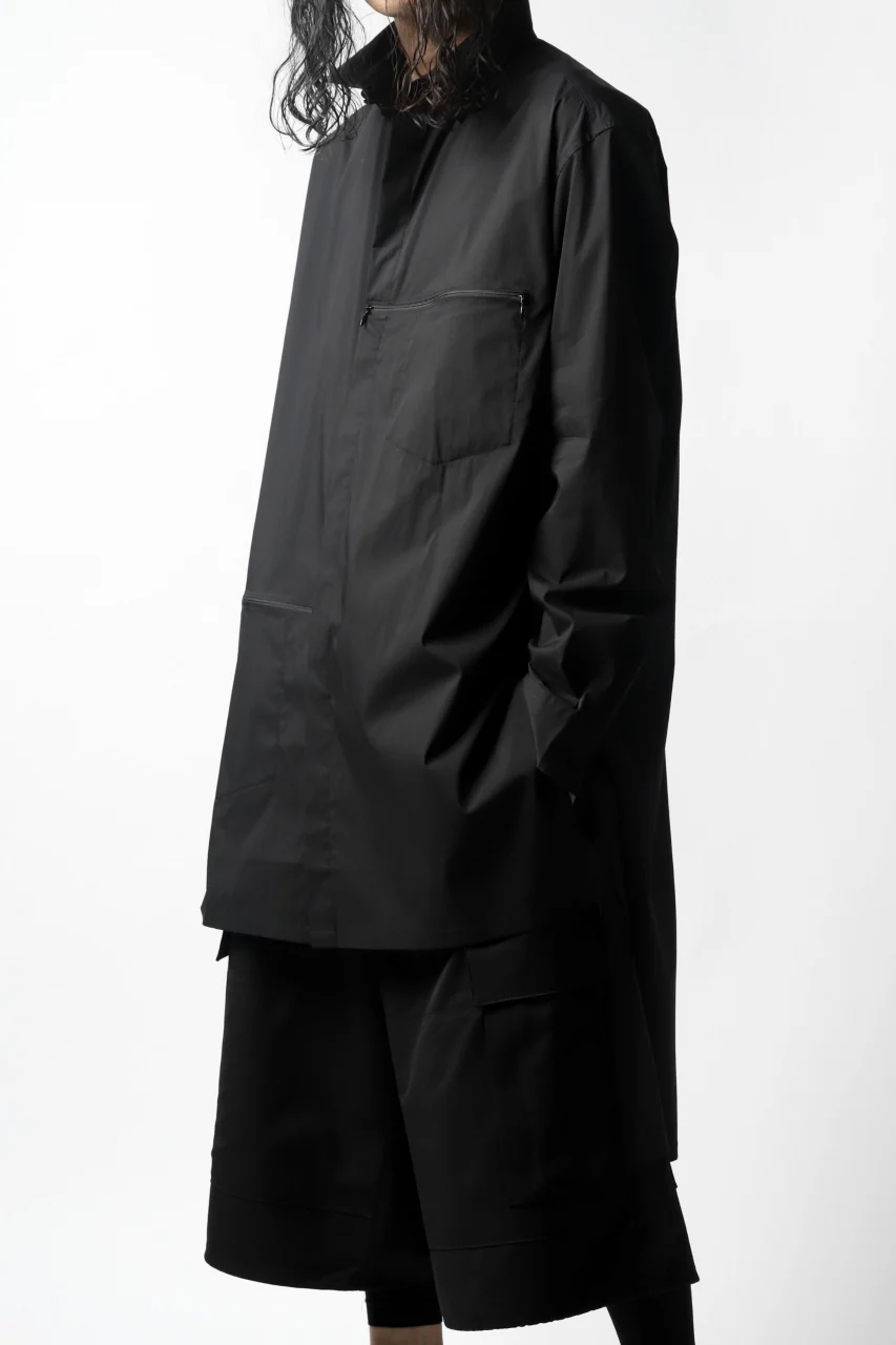 Y-3 Yohji Yamamoto CLASSIC LONG BACK STEP SHIRT (BLACK) - Image 14
