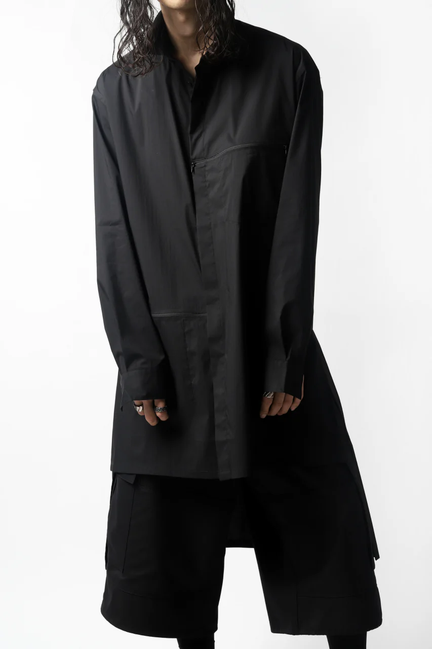 Y-3 Yohji Yamamoto CLASSIC LONG BACK STEP SHIRT (BLACK) - Image 15