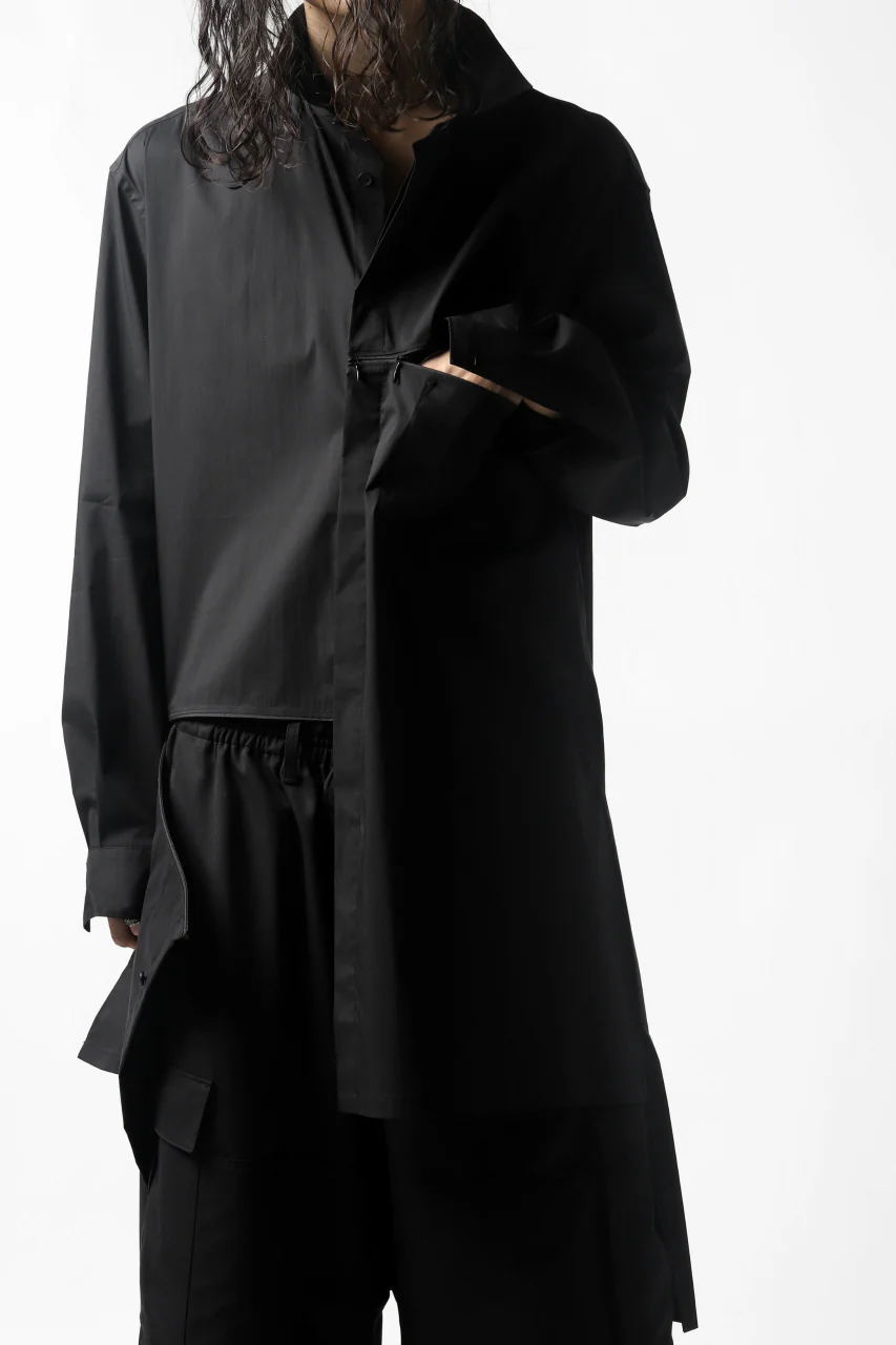 Y-3 Yohji Yamamoto CLASSIC LONG BACK STEP SHIRT (BLACK) - Image 17