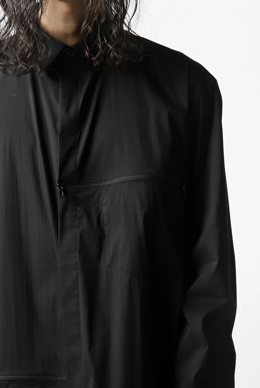 Y-3 Yohji Yamamoto CLASSIC LONG BACK STEP SHIRT (BLACK) - Image 19