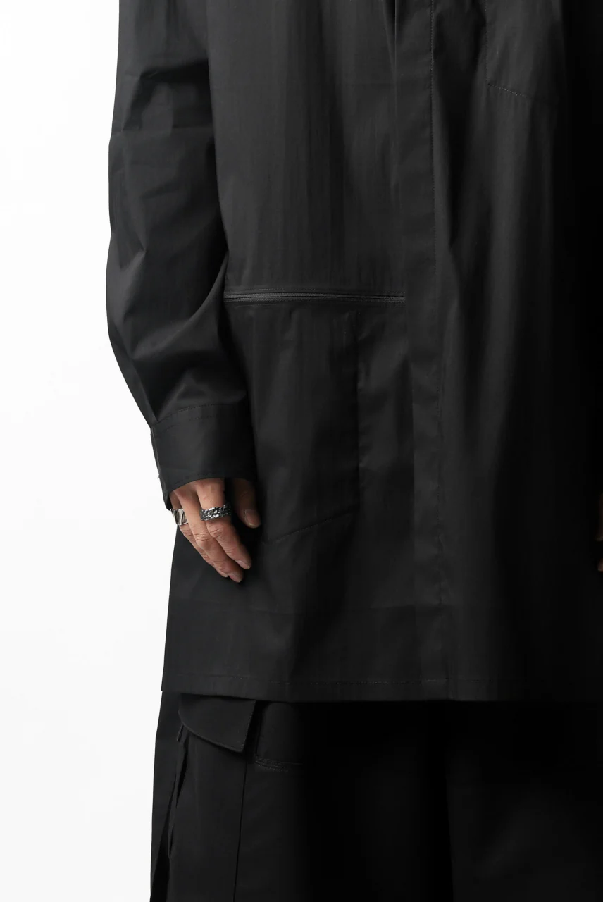 Y-3 Yohji Yamamoto CLASSIC LONG BACK STEP SHIRT (BLACK) - Image 20