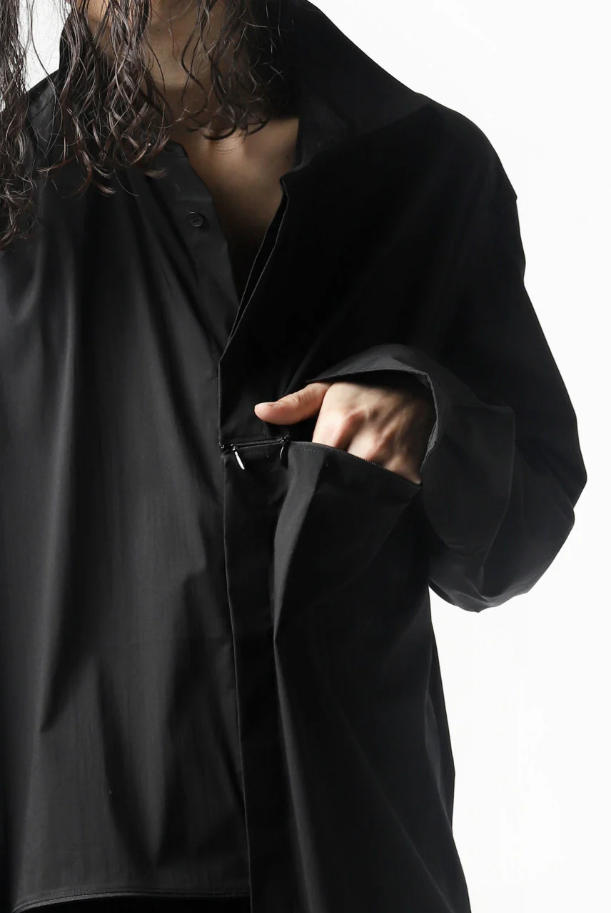 Y-3 Yohji Yamamoto CLASSIC LONG BACK STEP SHIRT (BLACK) - Image 21