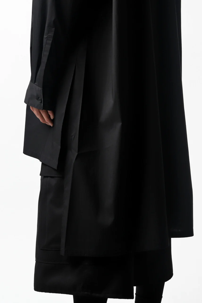 Y-3 Yohji Yamamoto CLASSIC LONG BACK STEP SHIRT (BLACK) - Image 23