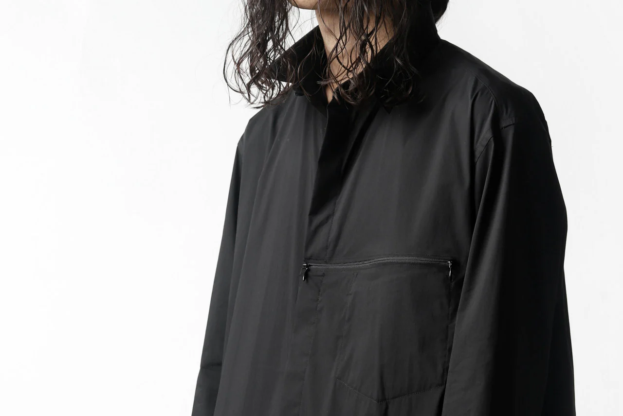 Y-3 Yohji Yamamoto CLASSIC LONG BACK STEP SHIRT (BLACK) - Image 24