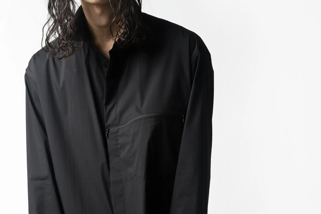 Y-3 Yohji Yamamoto CLASSIC LONG BACK STEP SHIRT (BLACK) - Image 25