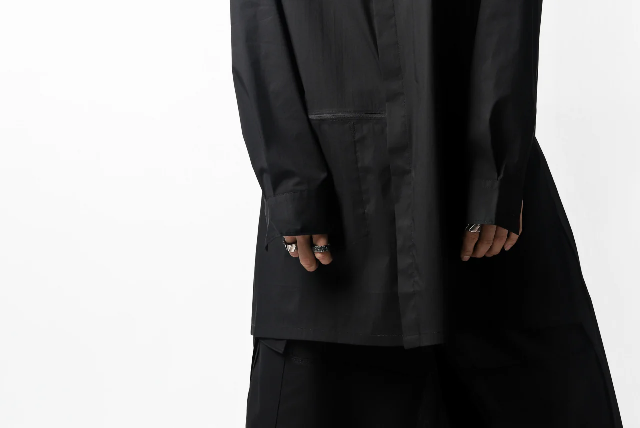 Y-3 Yohji Yamamoto CLASSIC LONG BACK STEP SHIRT (BLACK) - Image 26
