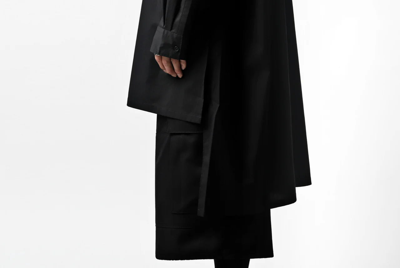 Y-3 Yohji Yamamoto CLASSIC LONG BACK STEP SHIRT (BLACK) - Image 28