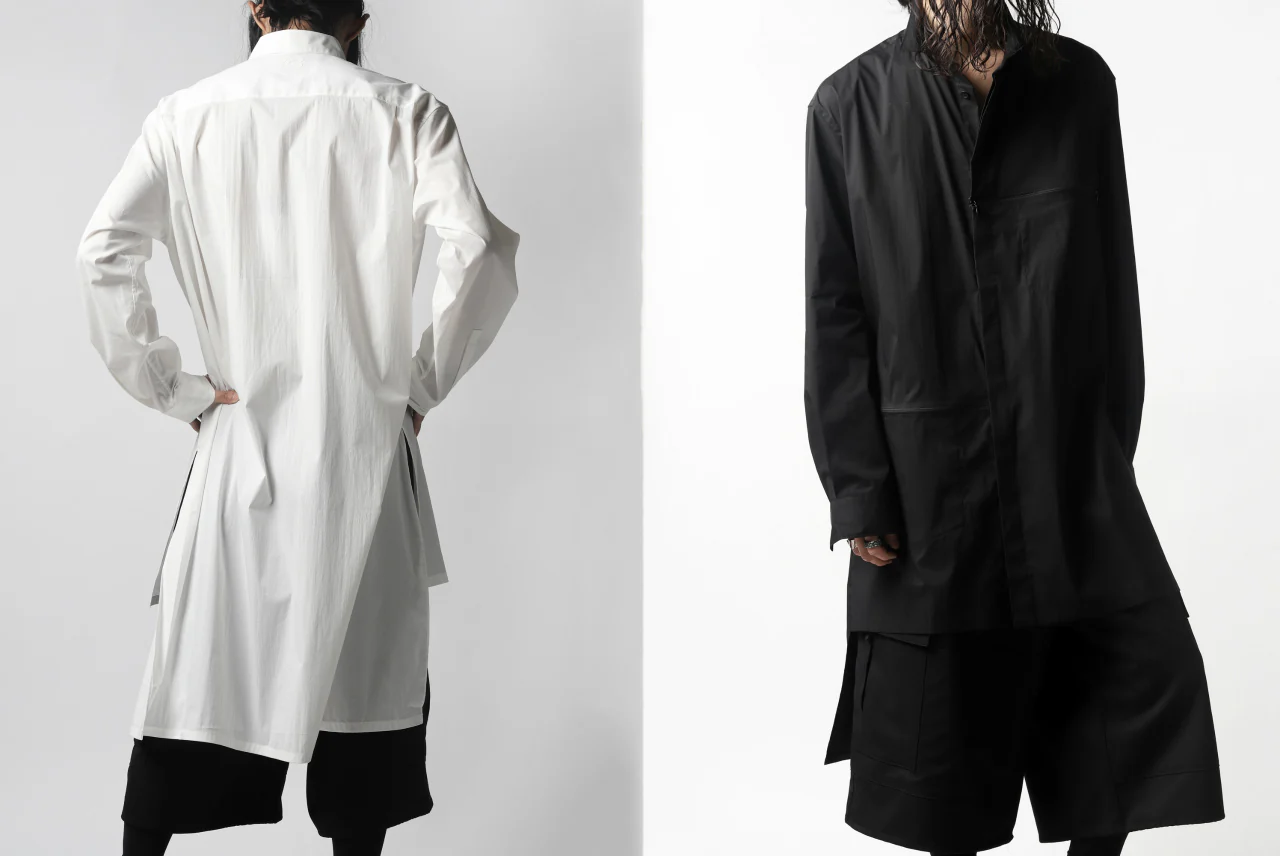 Y-3 Yohji Yamamoto CLASSIC LONG BACK STEP SHIRT (BLACK) - Image 29