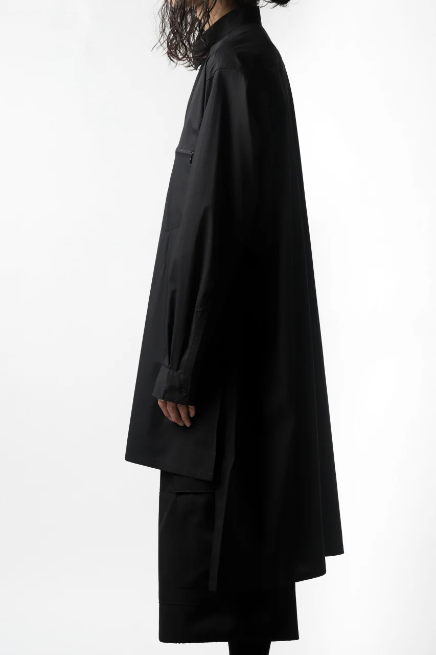 Y-3 Yohji Yamamoto CLASSIC LONG BACK STEP SHIRT (BLACK) - Image 3