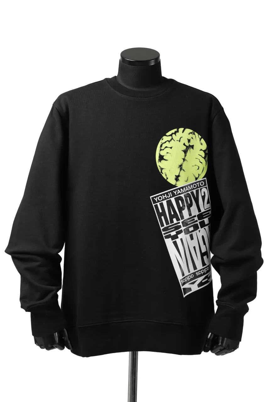 Y-3 Yohji Yamamoto CREW NECK SWEAT SHIRT / FRENCH TERRY (BLACK)