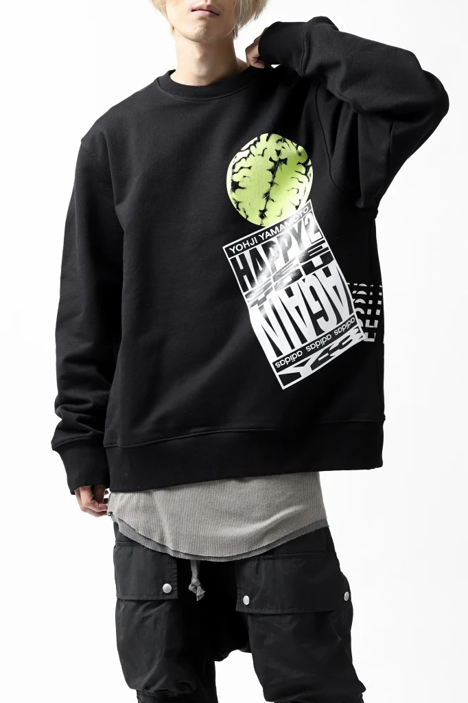 Y-3 Yohji Yamamoto CREW NECK SWEAT SHIRT / FRENCH TERRY (BLACK) - Image 10
