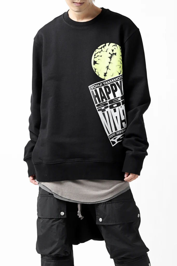 Y-3 Yohji Yamamoto CREW NECK SWEAT SHIRT / FRENCH TERRY (BLACK) - Image 12