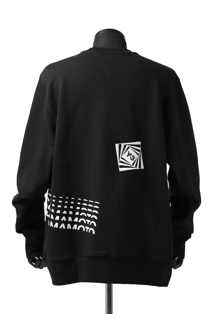 Y-3 Yohji Yamamoto CREW NECK SWEAT SHIRT / FRENCH TERRY (BLACK) - Image 17
