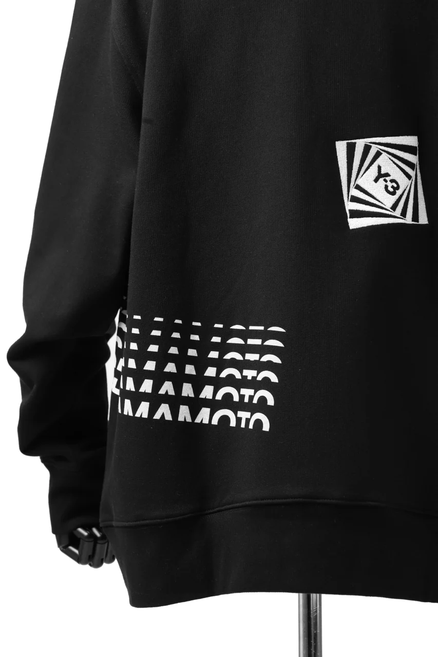 Y-3 Yohji Yamamoto CREW NECK SWEAT SHIRT / FRENCH TERRY (BLACK) - Image 27