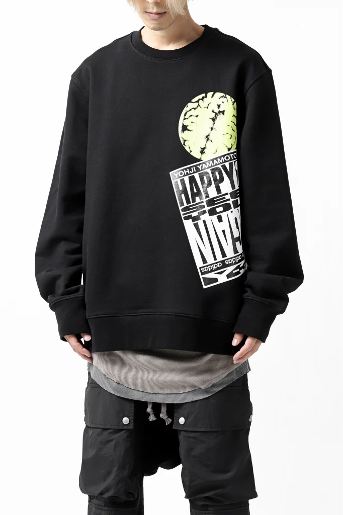 Y-3 Yohji Yamamoto CREW NECK SWEAT SHIRT / FRENCH TERRY (BLACK) - Image 3
