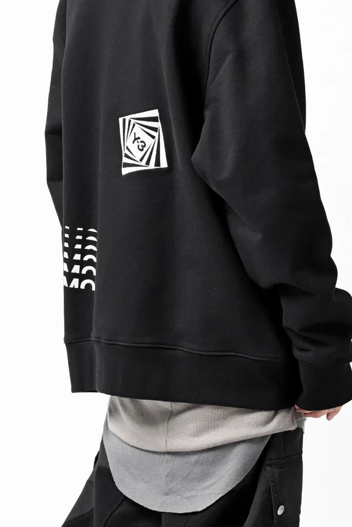 Y-3 Yohji Yamamoto CREW NECK SWEAT SHIRT / FRENCH TERRY (BLACK) - Image 31