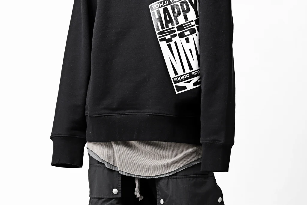 Y-3 Yohji Yamamoto CREW NECK SWEAT SHIRT / FRENCH TERRY (BLACK) - Image 37