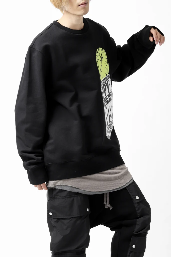 Y-3 Yohji Yamamoto CREW NECK SWEAT SHIRT / FRENCH TERRY (BLACK) - Image 5