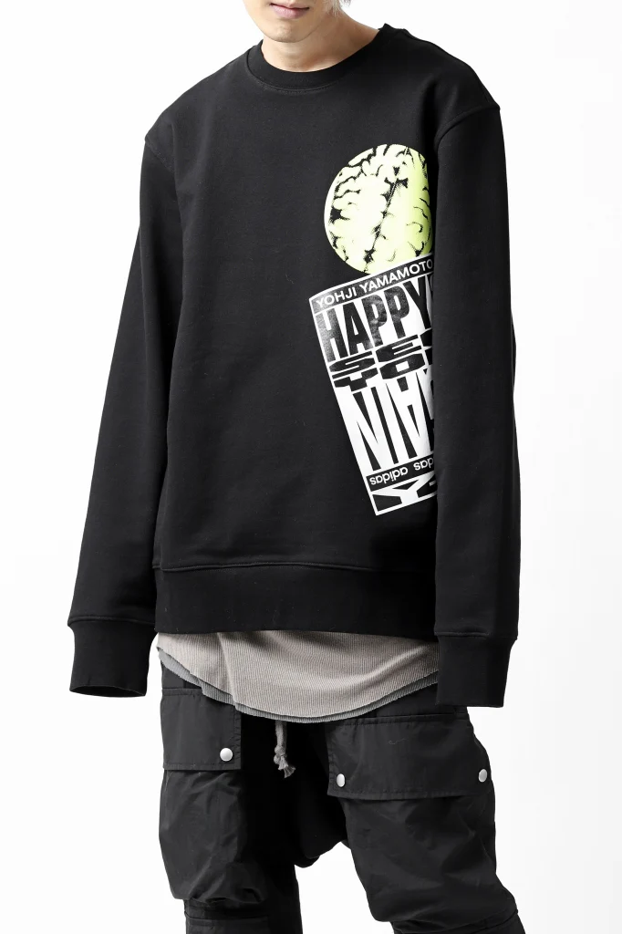 Y-3 Yohji Yamamoto CREW NECK SWEAT SHIRT / FRENCH TERRY (BLACK) - Image 6