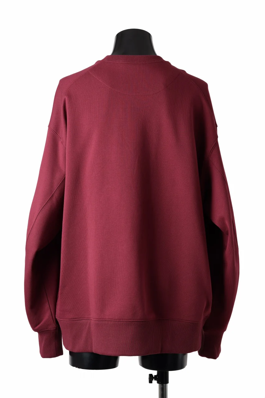 Y-3 Yohji Yamamoto CREW NECK SWEAT TOP / FRENCH TERRY (SHADOW RED) - Image 13