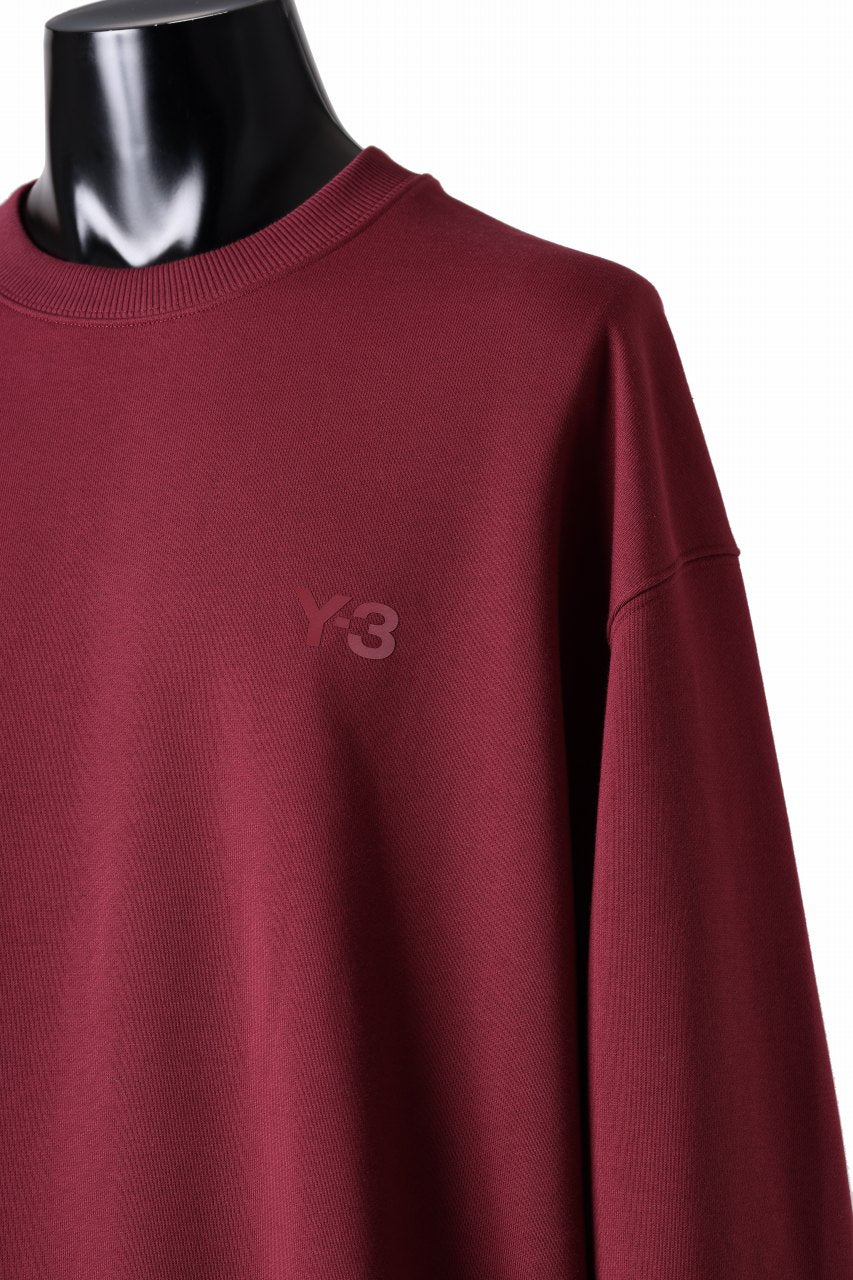 Y-3 Yohji Yamamoto CREW NECK SWEAT TOP / FRENCH TERRY (SHADOW RED) - Image 17