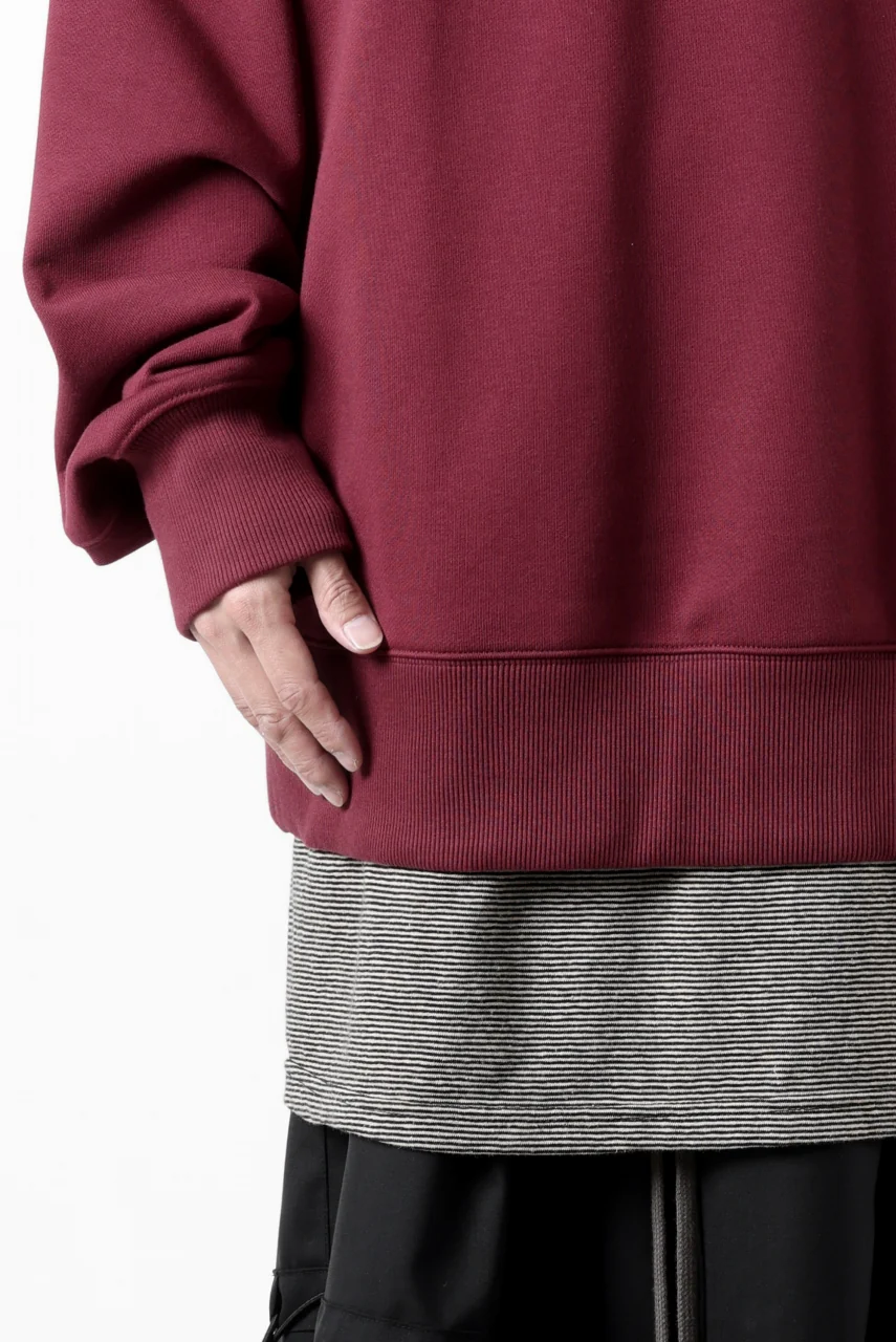 Y-3 Yohji Yamamoto CREW NECK SWEAT TOP / FRENCH TERRY (SHADOW RED) - Image 22