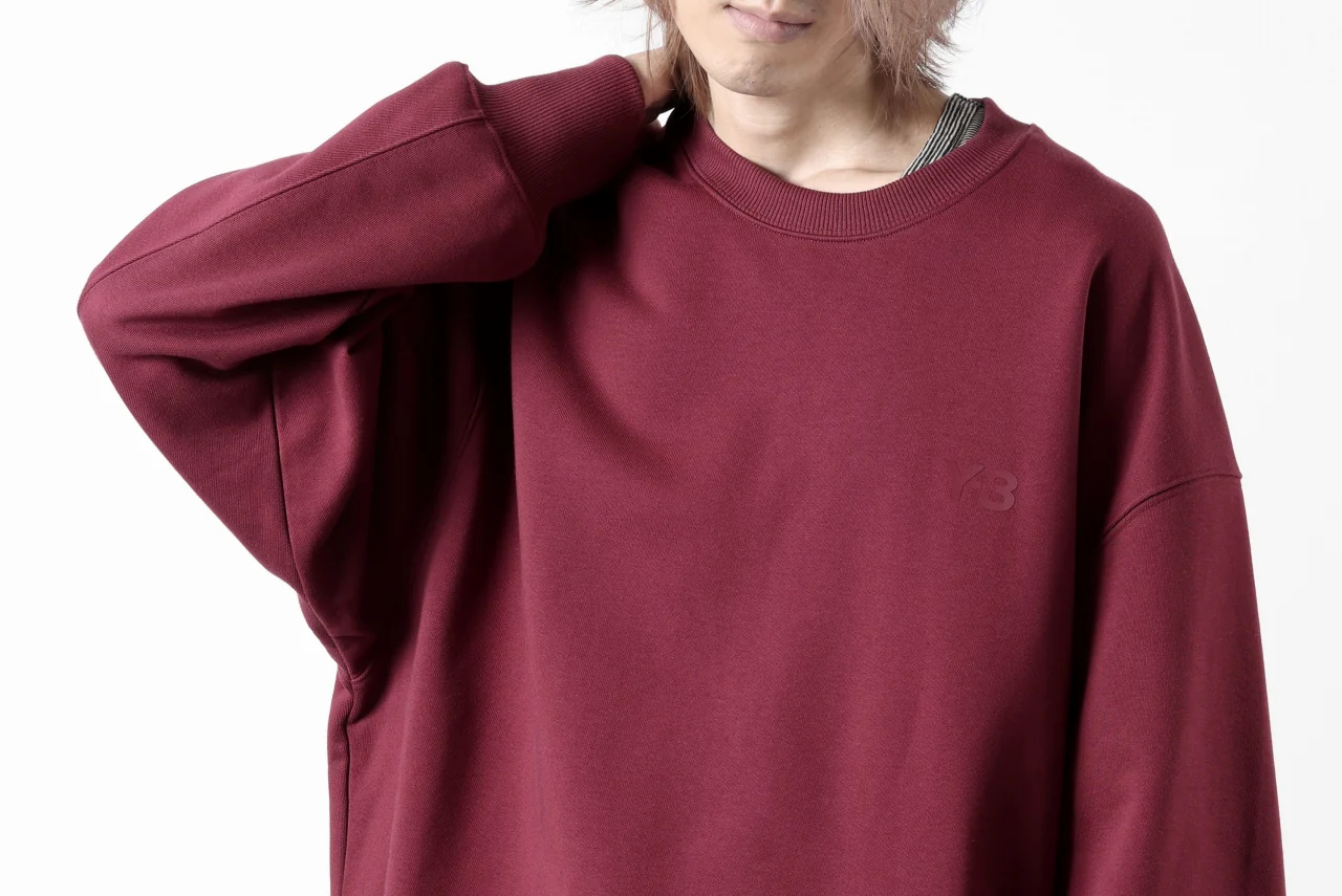 Y-3 Yohji Yamamoto CREW NECK SWEAT TOP / FRENCH TERRY (SHADOW RED) - Image 27