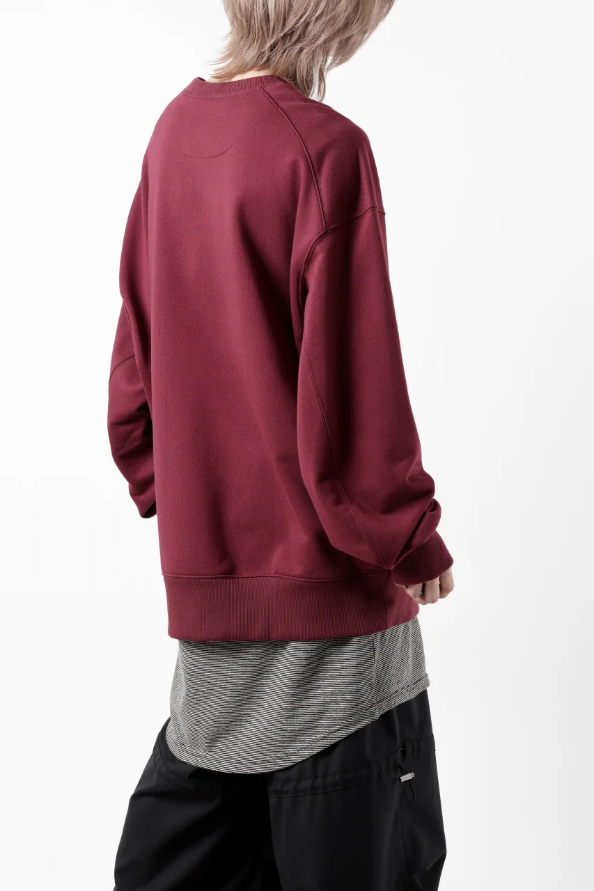 Y-3 Yohji Yamamoto CREW NECK SWEAT TOP / FRENCH TERRY (SHADOW RED) - Image 7