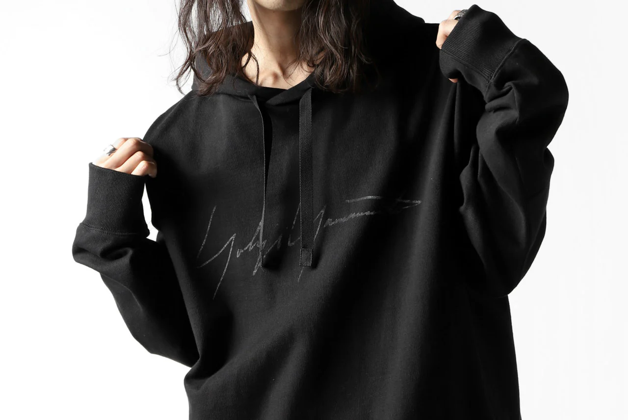 Y-3 Yohji Yamamoto DISTRESSED SIGNATURE HOODIE PULL OVER PARKA - Image 3