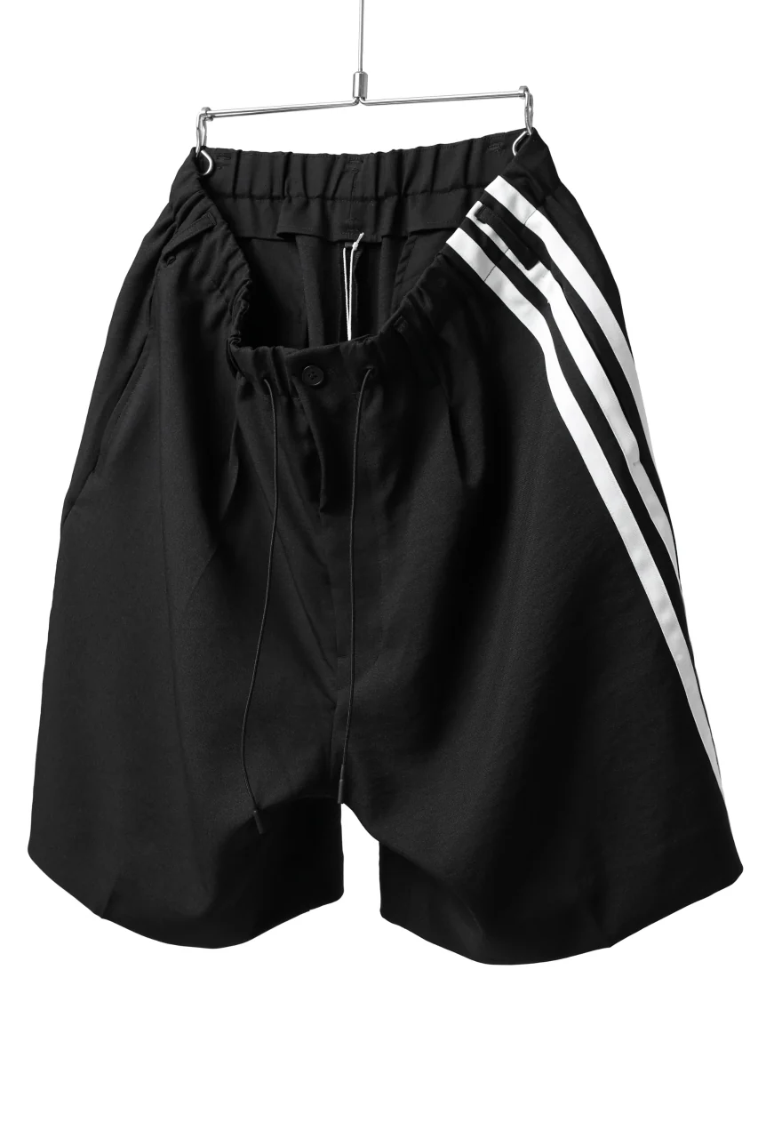 Y-3 Yohji Yamamoto ELEGANT THREE STRIPES TAILOR-SHORTS (BLACK) - Image 14